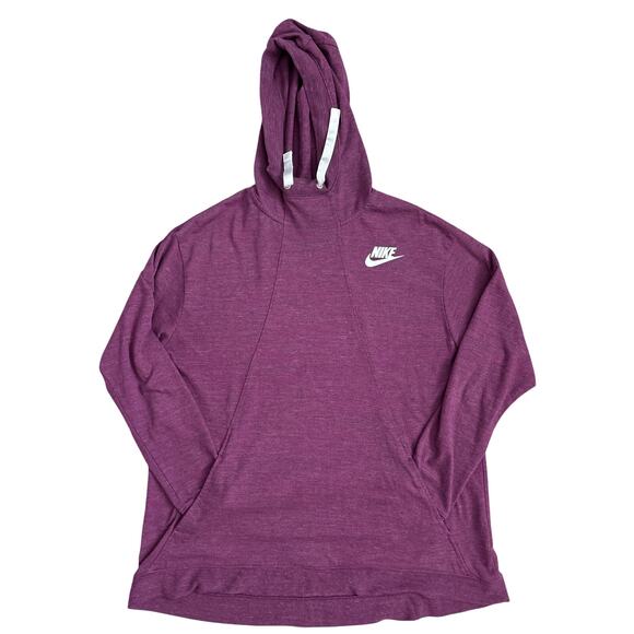 Nike High Neck Pullover Front Kangaroo Pocket Pullover‎ Hoodie Purple Size XL - Picture 6 of 8